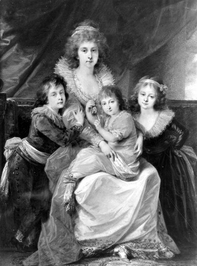 Portrait of Szczęsna (Józefina Amalia) Potocka with Children by Heinrich Füger